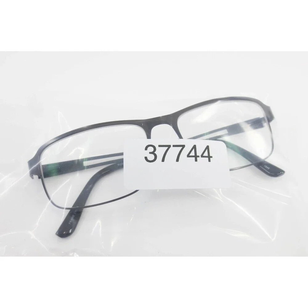 Robert Mitchel RM 202130 GM Gunmetal Rectangular Eyeglass Frames 57-16-145 Mens